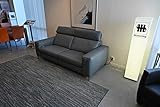 Musterring Relaxsofa MR1300 Leder Vivre Grau mit beidseitiger Relaxfunktion