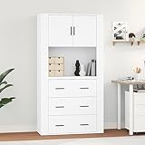 UYSELA Home Sets mit Highboard Weiß Holz