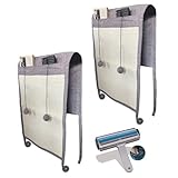 TREKAM Set 2X Katzen Kratzmatte Kratzschutz Sofa und Haarentferner mit elastischen Spielzeugbällen und Taschen, Sofaschutz, Sisal-Nagelschärfer für Ihre Kätzchen, Kratzer, kratztonne für Katzen.