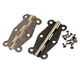 Scharnier, 2 Stück 51 x 24 mm, antikes Schranktürscharnier, Möbelbeschläge, kleines Holz, Geschenkbox, dekoratives Schrankscharnier