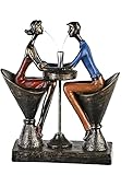 Casablanca Deko Skulptur Figur - Table for Two - Tisch für Zwei - Rendevouz - Date - Poly - Höhe 25 cm