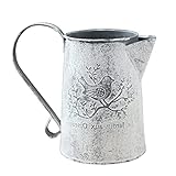 Vintage Blumenvase Aus Metall Vase Aus Verzinktem Metall Rustikale Retro-Vase Aus Metall, Vintage-Dekoration, Blumenvase, Bauernhaus-Dekoration Für Zuhause, Küche