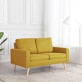 Bussandri Exclusive - 2-Sitzer-Sofa Gelb Stoff