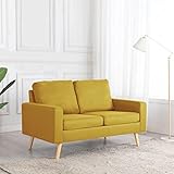 Bussandri Exclusive - 2-Sitzer-Sofa Gelb Stoff