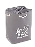 TOM TAILOR Wäschesack Laundry Bag mit Druck und Kordel Grey