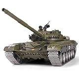 THj Russisches T-72-Kampfpanzermodell 1:16 2.4G RC Hochsimulations-Militärpanzermodell mit Sound-Rauch-Schießeffekt für Kinder Erwachsene