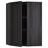 Ikea METOD Eckschrank Hängeschrank 68x100 cm schwarz / Lerhyttan schwarz gebeizt