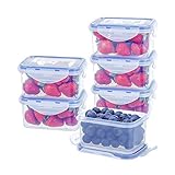 EASYLOCK 6er-Set 500ML Kunststoff Frischhaltedosen Mit Deckel Klein, Meal Prep Boxen, Rechteckig Aufbewahrungsbox Küche, Mikrowellengeschirr, Gefrierdosen 500 ml, Salat To Go Box
