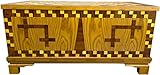 Casa Padrino Truhen Kommode 40er Jahre Museumsnachbau Replikat 102 x 52 x H 50 cm - Braun Intarsien Antik Stil Möbel Berlin Truhe Art Deco