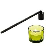 TheStriven Edelstahl Kerzenlöscher Kerze Werkzeug Kerzenlöscher aus Edelstahl Edelstahl-Kerzenlöscher Kerzenlöscher mit Griff Kerzenwerkzeug Für Kerzen Docht Dochtlöscher Candle Extinguisher Schwarz