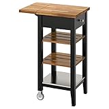 Ikea STENSTORP Küchenwagen 45x43x90 cm, schwarz-braun/eiche