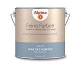 Alpina 2,5 L. Feine Farben, Edelmatte Wandfarbe für Innen, No.14 RUHE DES NORDENS - Stilles Graublau