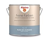 Alpina 2,5 L. Feine Farben, Edelmatte Wandfarbe für Innen, No.14 RUHE DES NORDENS - Stilles Graublau