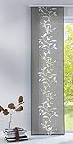 Gardinenbox Moderner Flächenvorhang Schiebegardine aus hochwertigem Ausbrenner-Stoff mit Klettband, Grau Tendril, 2 Stück 245x60 (HxB), 856100