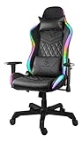 DELTACO GAMING Gamingstuhl, Kunstleder, Schwarz, bis 120 kg