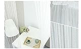 HONG Tassel Fadenvorhang 300 x 300 cm 1 Stück Fadengardine Fadenvorhang Fadenstore Top Qualität einfach aufhängen,Weiß
