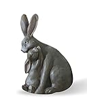 Loberon® Deko Hasen Maman et moi | Deko Figur Ostern | Tierfigur Aus Polyresin | Handbemalt Mit Liebevollen Details | 19 cm, braun