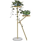 CLSMD Pflanzenständer aus Metall für drinnen und draußen, Blumentopfständer aus Eisen, Balkon, Blumentopf, Bonsai-Halter, Pflanzenständer, Regal, 100 cm