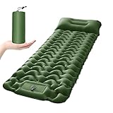 Goomp Isomatte Camping Matratze,Ultraleicht Outdoor Aufblasbare Matratze mit Fußpresse Pumpe wasserdichte Aufblasbare Campingmatte für Wandern,Outdoor,Camping,Zelt,Reisen