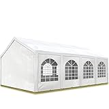TOOLPORT Hochwertiges Partyzelt 3x9 m Pavillon Zelt PE Plane 450 N Gartenzelt Festzelt Wasserdicht weiß