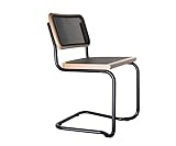 Holm Freischwinger Besucherstuhl mit luftdurchlässigem Meshgewebe Buche Natur/Schwarz