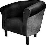 FORTISLINE Clubsessel Loungesessel Cocktailsessel Monaco 2' Plüsch Aschgrau W364 24