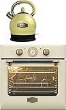 Kaiser Herdset Autark Einbaubackofen EH 6432 ElfBE Eco+WK 2000 ElfEm, Retro Einbau Backofen Elektro, Autark, 68 L, Drehspieß, Pizzafunktion