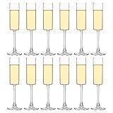 YANGNAY Zylinder-Champagnerflöten, Champagnerflöten-Glas, 12 Stück, klare Champagnergläser für Party, Zuhause, Restaurant, 170 ml Fassungsvermögen