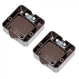 2x Türkontaktschalter Schrank Schalter Kontaktschalter 2A 250V Truhenschalter Türschalter für Möbeltür Möbelschalter Taster Lichtschalter Lampenschalter | braun