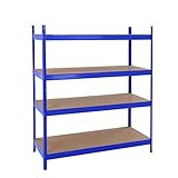 ESTEXO Steckregal Lagerregal 21 Modelle wählbar Schwerlastregal Regal Kellerregal Werkstattregal Werkbank Garagenregal (Blau / 180x160x60cm / 1000kg)