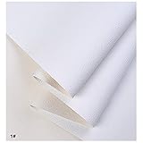 SSYBDUAN Möbelstoff Premium Bezugsstoff Zum Kunstleder Stoff Premium Qualität PU Kunstleder Stoff 138 X 100 cm, Feuerhemmend Wasserdicht Kunstleder Bastelmaterial - Weiß