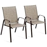 JYDQM 2-teiliger Terrassenstuhl im Freien, Esszimmerstuhl, Gartenterrasse, Gartensessel