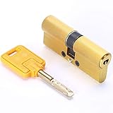 SchließZylinder Kupferschloss-Kernzylinder-Sicherheitstür-Gatter-Schließzylinder-Schließzylinder 47,5-90mm Zylinderschloss (Color : 90(75 15mm)2Keys)