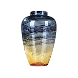 Vasen Moderne einfache farbige Glasvase Dekoration Wohnzimmer Fernsehschrank Veranda Blumenkunst Dekoration Vase Blumenvase (Color : Brass)