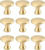 ERBRA Knauf Ziehgriff KüchenschrankKnöpfe Gold Schubladengriffe Moderne Messing Möbelgriffe Einfache Installation Mit Schrauben for Schrank Schublade Küche Kommode Schrank Tür ((Size : 24mm)