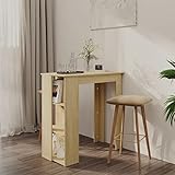 TALCUS Möbel mit Stehtisch mit Ablage Sonoma Eiche 102x50x103,5 cm Engineered Holz