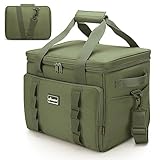 UPEELIFE Kühltasche 24L, Gross Lunchtasche Faltbar Thermotasche, Wasserdicht Picknicktasche Isoliertasche Cooler Bag mit Schultergurt für Picknick BBQs Einkauf Strand Camping (Grün)