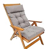 Yajimsa Adirondack Gartenstuhlkissen | Terrassenstuhlkissen für Adirondack Stuhl | Hochlehner Stuhlkissen | Dickes Gartenstuhl Sitzpolster langlebig und bequem Outdoor-Kissen 130 x 55 cm