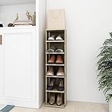 INLIFE Schuhschrank Sonoma-Eiche 27,5x27x102 cm Holzwerkstoff,11.15kg,808491