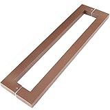 GAJUST Kommerzieller Edelstahl-Push-Pull-Türgriff, Haustürgriff aus Glas/Holz – Braun, 4 Längen/Länge 600 mm