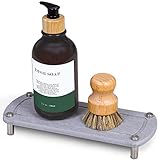 VIVAGO Sofortiger Trockenwaschbecken-Organizer für Bad und Küche, schnell trocknend, Steinspülbecken-Tablett, Arbeitsplatte, schnell trocknender Steinwaschbecken-Caddy (grau)