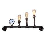 INDYAH Eisenrohrwandlampe, Ländlicher Retro Industrial Wind Persönlichkeit Bar Restaurantlampen Energie