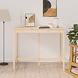 ZEYUAN Bartisch, Küchentisch, Esstisch, Bar Tisch, Minibar Schrank, Bar Möbel, Kuchen Tisch, Kaffeebar Möbel, 140x80x110 cm Massivholz Kiefer