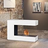muenkel design loft.line - C-02 [Design Raumteiler Ethanol Kamin]: weiß (warm) - Safety Burner 290