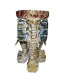 Elefant-Podest Hocker Elefant Blumenpodest bunt gold (weiß, B)