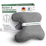 Levias® Rückenkissen Lendenkissen Stützkissen Kissen orthopädisch Sitzkissen gegen Rückenschmerzen für Bürostuhl, Bahn, Sessel, Sofa | Rückenstütze in der Schwangerschaft