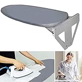 Bügelbrett Wandmontage Klappbar,Ausklappbares Bügelbrett 107cm x 30cm x 3.5cm Rotatable 90° Ironing Board Iron Wandbügelbrett klappbar mit Baumwollbezug bügelbrett Wand Space-Saving