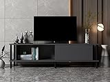 DKR Home Paris TV Einheit Anthrazit, TV Schrank, TV Lowboard, Fernsehtisch (150 cm)