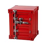 Nachttisch Schmiedeeiserner Nachttisch Container Industrial Wind Nachttisch Mit Schloss Aufbewahrungsschrank Kreativer Nachttisch Nachtischschränke Beistelltisch (Color : A-Red)