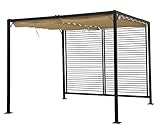 GRASEKAMP Qualität seit 1972 Flachdachpergola Venecia 2,75x2,95m Beige